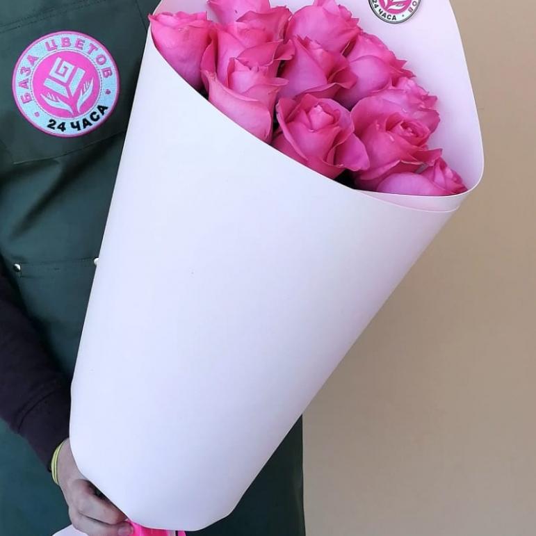 Букеты из розовых роз 70 см (Эквадор) артикул  32032k
