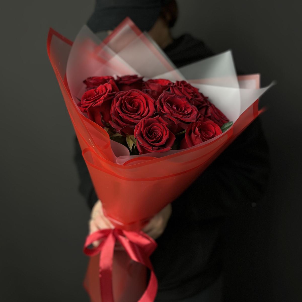 Красная роза 40 см