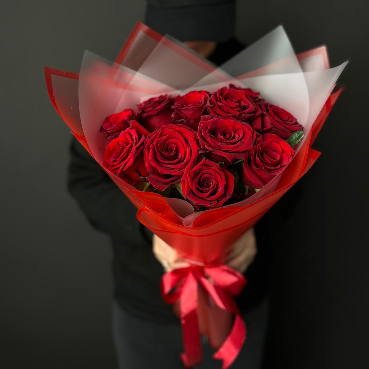 Красная роза 40 см