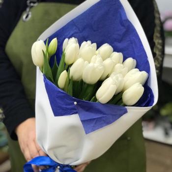 Белые тюльпаны 23 шт. (articul - 56364)
