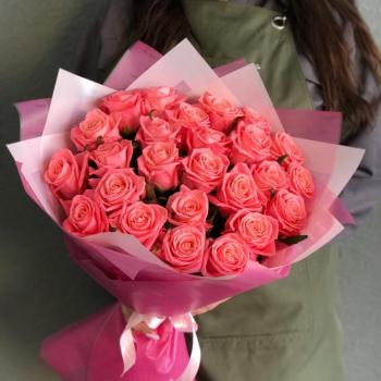 Розовые розы 50 см 25 шт. (Россия) (articul: 56980k)