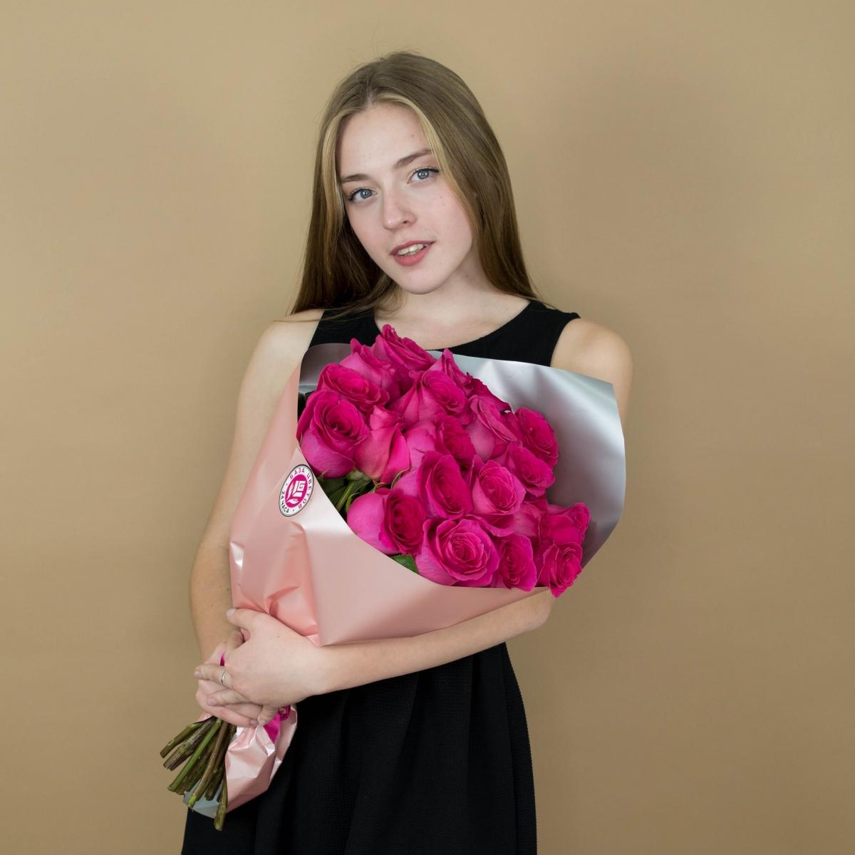 Букет из розовых роз 21 шт. (40 см) Артикул   15036k