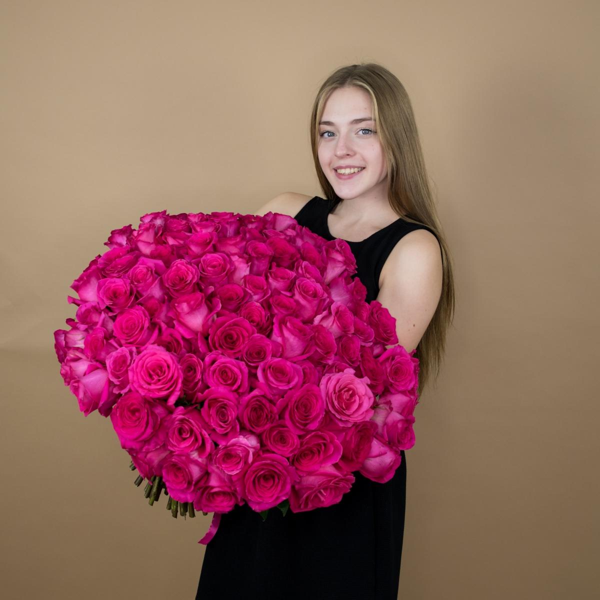 Розовая роза 40 см (Эквадор)