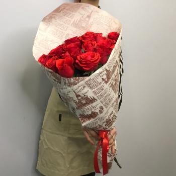 Красные розы 15 шт 60см (Эквадор) код товара: 20552klg